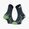 Double polyamide EVO noir/vert - Chaussettes randonnée