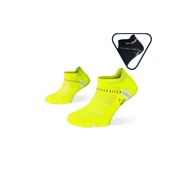Pack x2 - Socquettes running ultra-courtes Light One jaune-noir