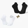 Pack x2 | Socquettes ultra-courtes running Light 3D noir/blanc