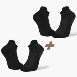 Pack x2 | Socquettes ultra-courtes running Light 3D noir/noir