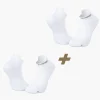 Pack x2 | Socquettes ultra-courtes running Light 3D blanc/blanc