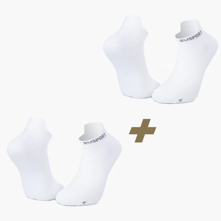 Pack x2 | Socquettes ultra-courtes running Light 3D blanc/blanc