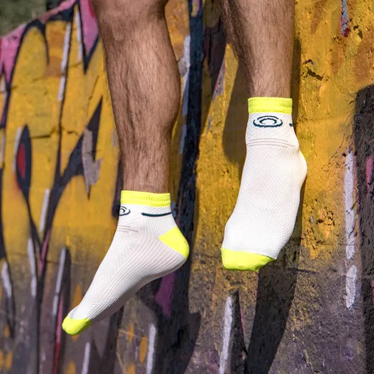 Socquettes Light Run Blanc/Jaune