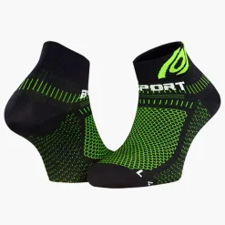 Socquettes running Light 3D noir/vert