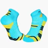 Socquettes TRAIL ELITE bleu/jaune