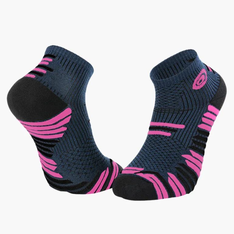 Socquettes TRAIL ELITE bleu-rose