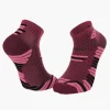 Socquettes TRAIL ELITE bordeaux-rose