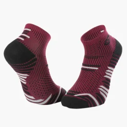 Socquettes TRAIL ELITE bordeaux-noir