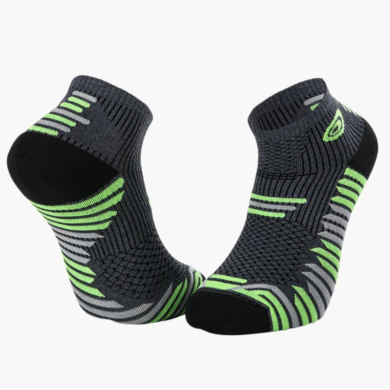Socquettes TRAIL ELITE gris-vert