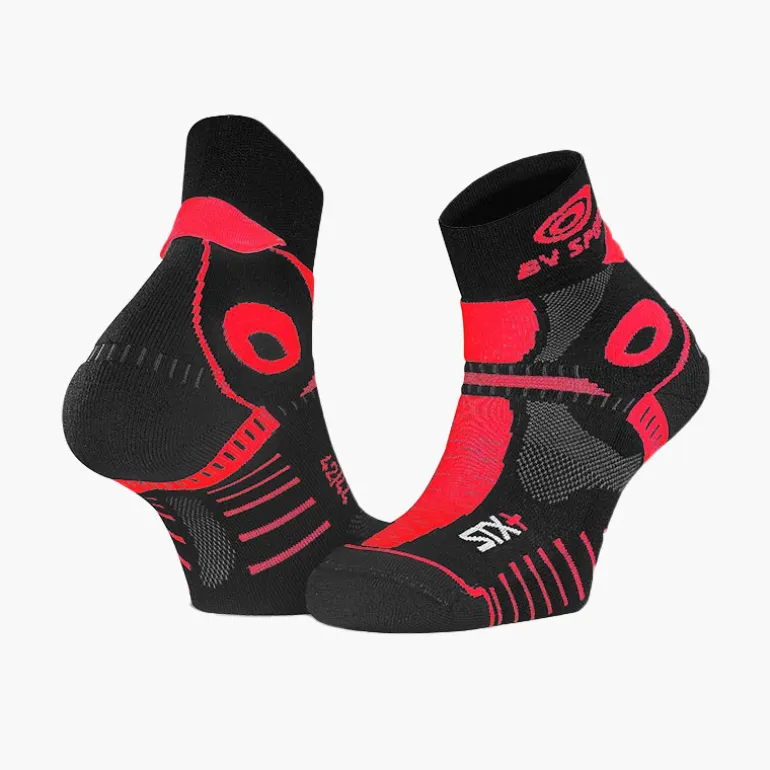 Socquettes Trail STX+ EVO noir-rouge