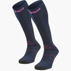 Trek compression EVO bleu/rose - Chaussettes randonnée