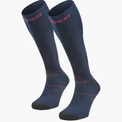 Trek compression EVO bleu/rouge - Chaussettes randonnée