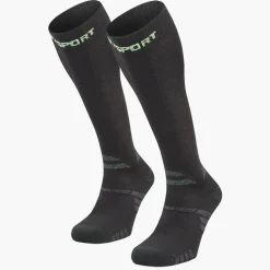 Trek compression EVO noir/vert - Chaussettes randonnée