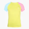 T-Shirt AERIAL Manches courtes Jaune/Bleu/Rose