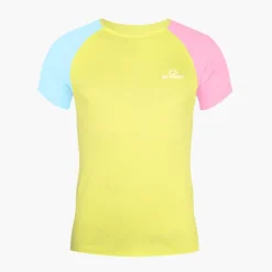 T-Shirt AERIAL Manches courtes Jaune/Bleu/Rose